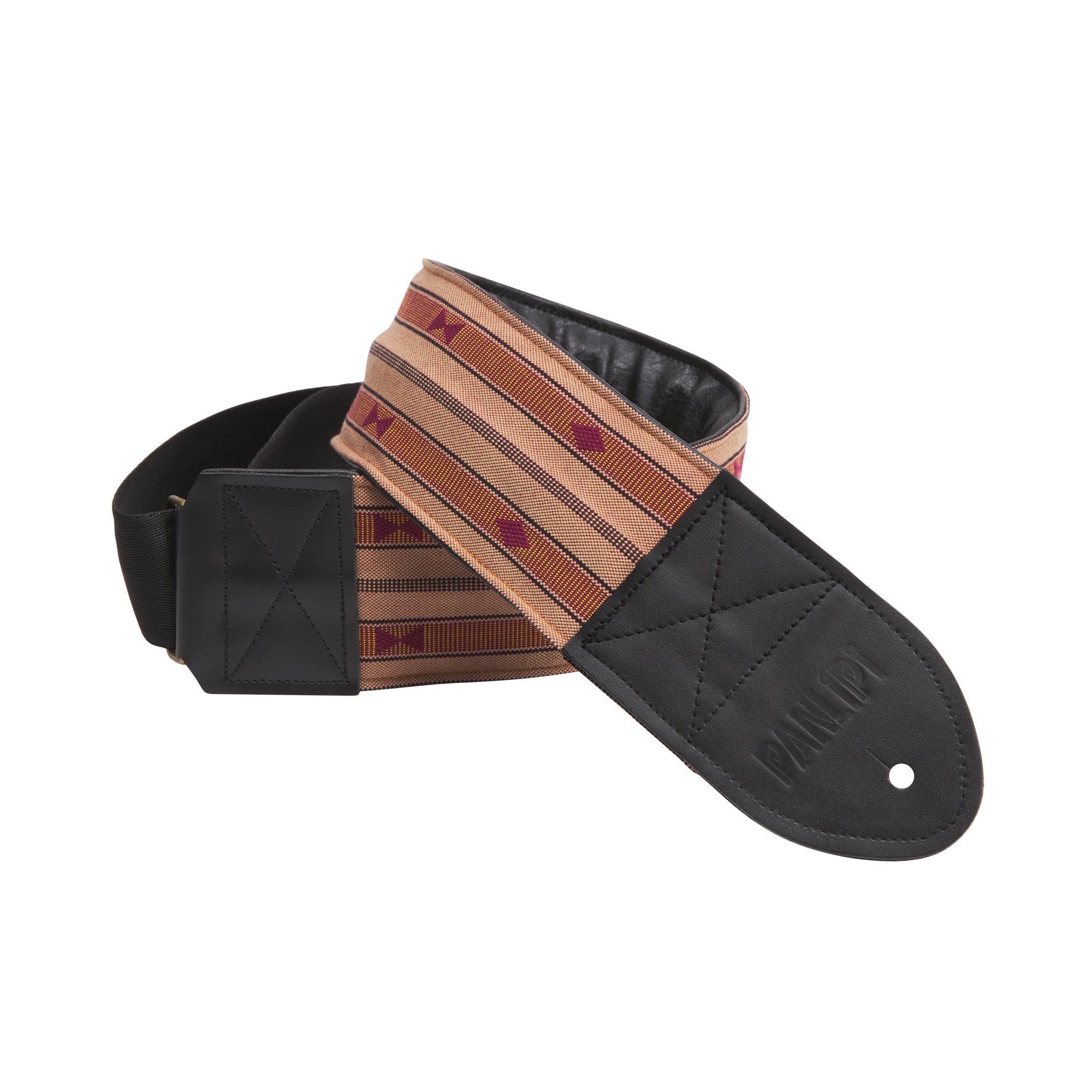 Handmade Panlipi Sagada Padded Loom Weave Bass Guitar Strap Mocha/Brown