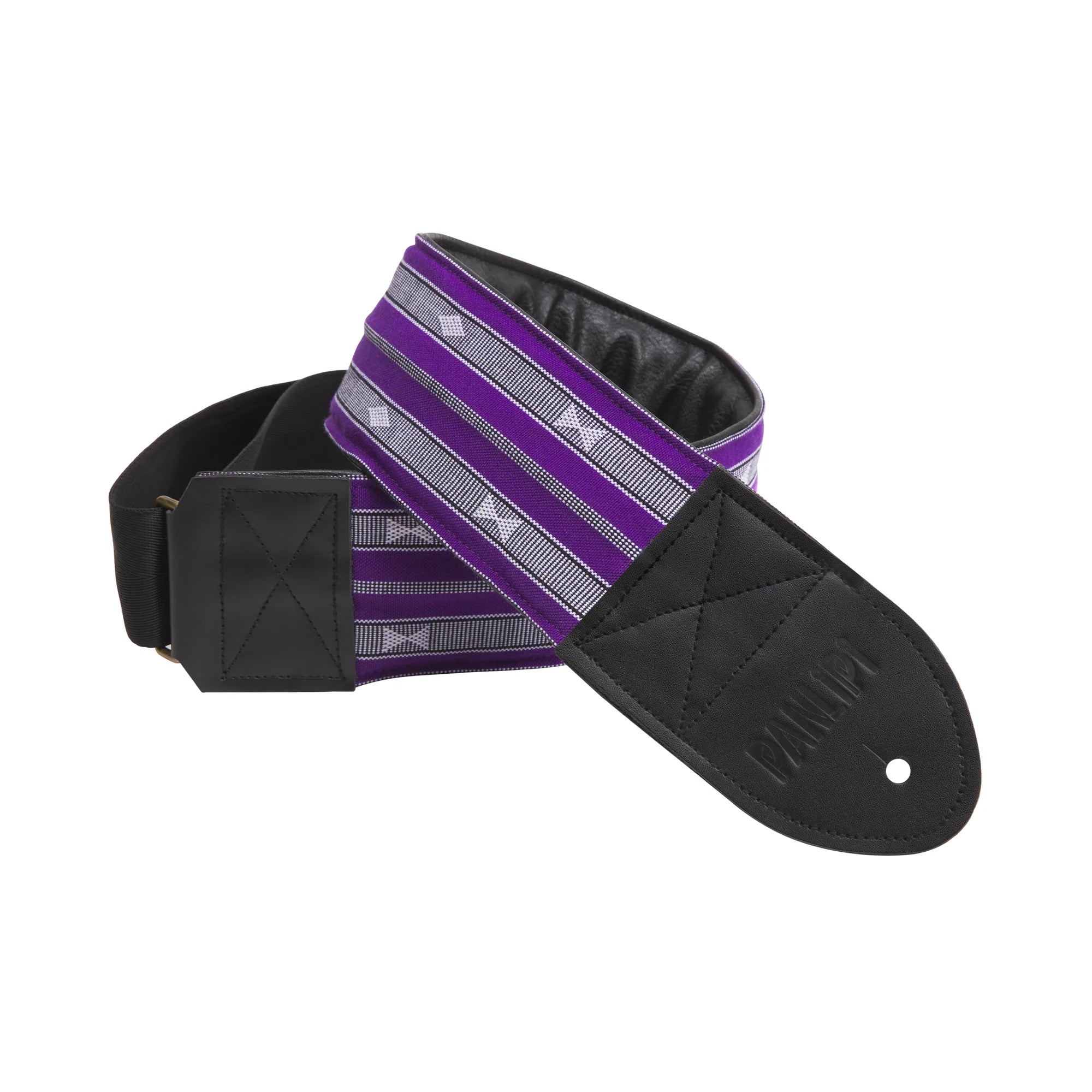Handmade Panlipi Padded Loom Audrey Weave Bass Guitar Strap Violet