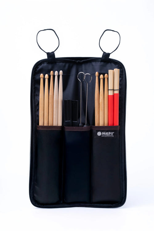 Handmade Panlipi Bag Loom Weave Audrey Drum Stick Bag Black/Gold