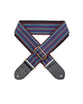 Handmade Panlipi Loom Weave Lilaktob Blue/Red Guitar Strap