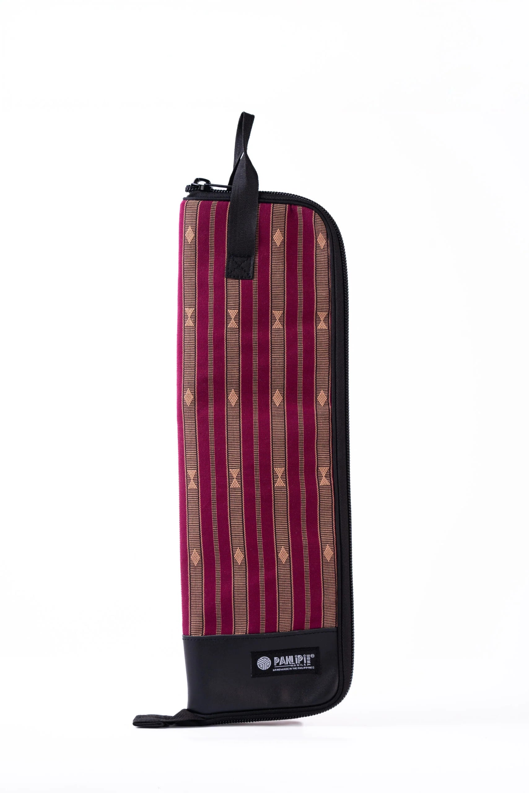 Handmade Panlipi Bag Loom Weave Audrey Drum Stick Bag Burgundy
